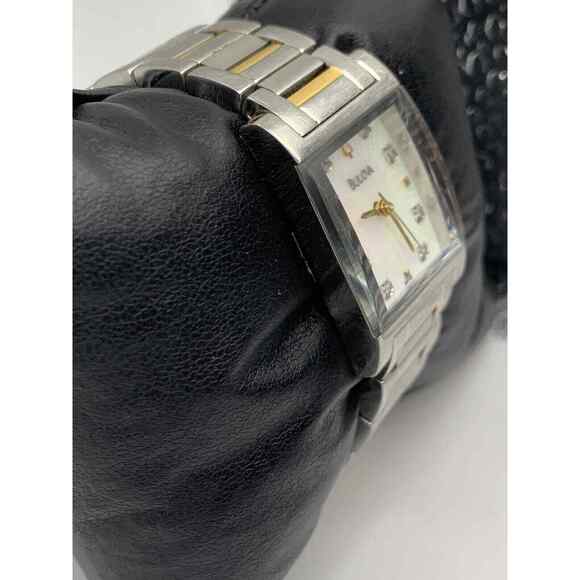 Bulova White Dial 2-Tone Stainless Steel Women's Watch 98P39 New Battery - Picture 3 of 9